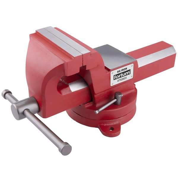 FORTUM satu forgatható;100 mm, 8 kg, max.befogás: 110 mm, max. összeszorító erő: 13 kN, pofák keménysége: HRC 50-54 [ 4752622 ]