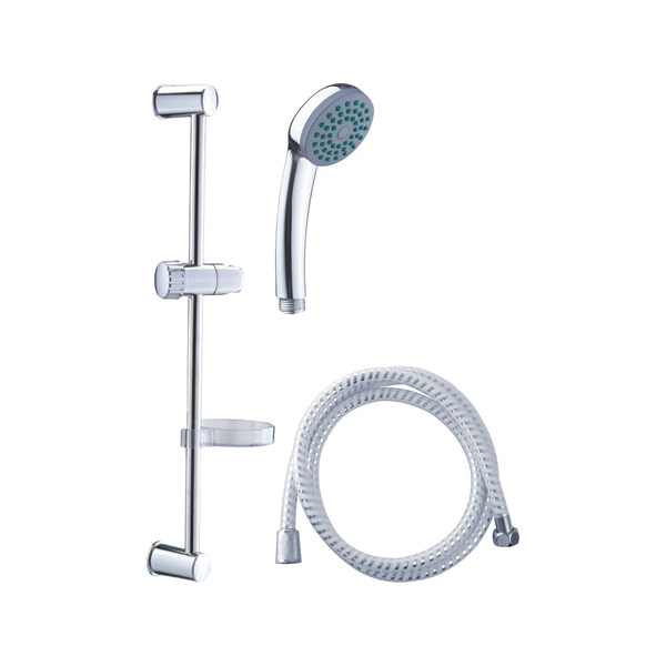 VIKING zuhany készlet; 1 funkciós fej, tömlő 150 cm, szappantartó, fali csúszka [ 630305 ]