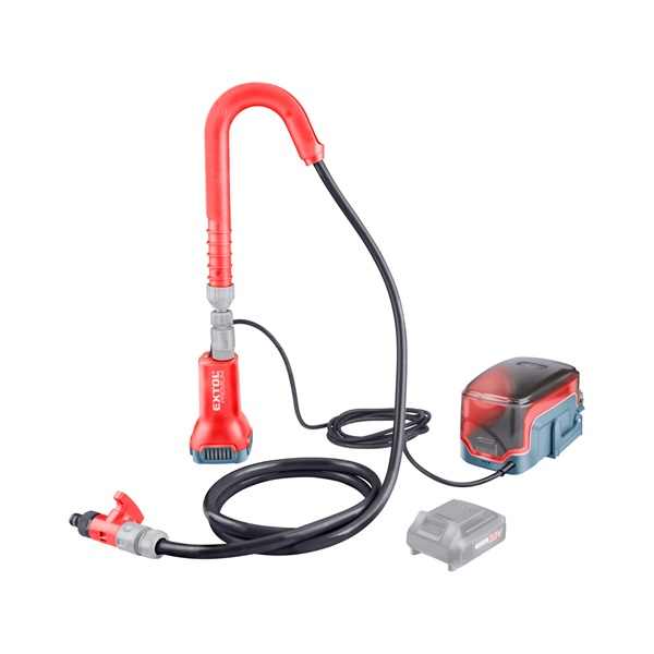 EXTOL PREMIUM akkus esővíz (hordóürítő) szivattyú, Share20V, 80W, szállító telj: 1,8 m3/h, Li-ion,  AKKU és TÖLTŐ NÉLKÜL![ 8891931 ]