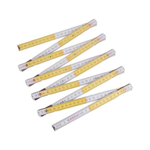 TARTOZEK mérővessző; (colstok/zollstock) 2m, fa, kihajtható, fehér[ 3022 ]