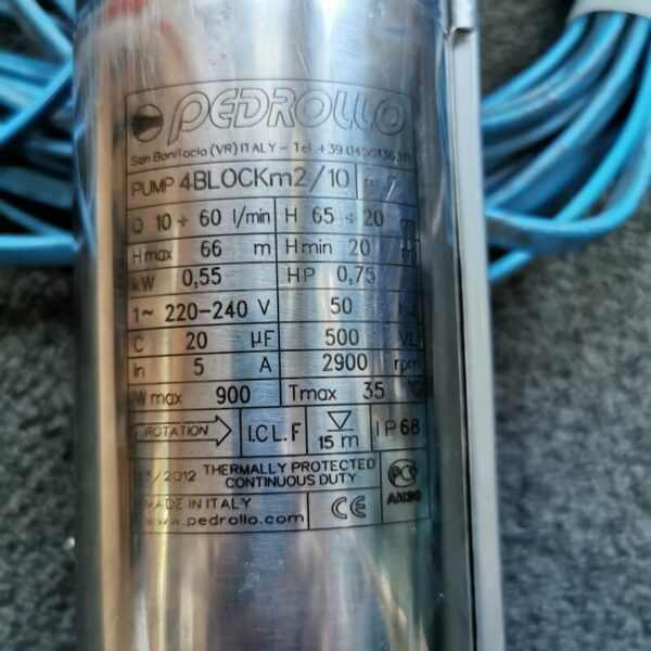 Felújított PEDROLLO 4BLOCKm 2/10 csőbúvár szivattyú [ FLT-134 ]