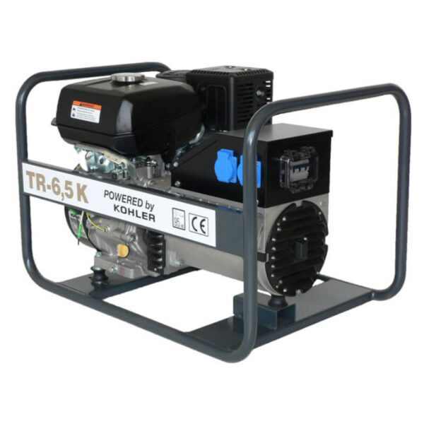 TRESZ TR-6,5 K benzinmotoros áramfejlesztő (KOHLER motor, 1 fázis 4 kVA / 3 fázis 6,5 kVA) [ TRESZ-TR-6.5K ]