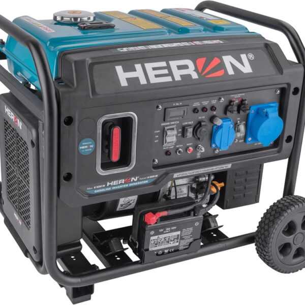 HERON benzinmotoros áramfejlesztő, 6 kVA, 230V, 1 fázisú, inverteres [ 8896233 ]