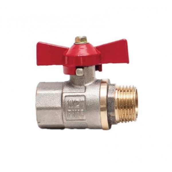 FÉM Golyóscsap KB 1" pillangós FIX [ golyoscsap1KBpillan ]