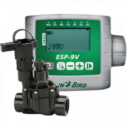 RAIN BIRD ESP-9V 1 zónás vezérlő, elemes, 9 V, DVF mágnesszeleppel [ F48373 ]