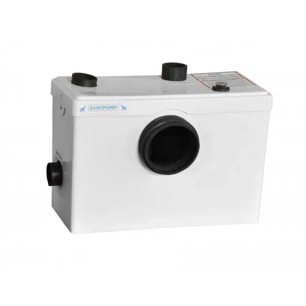Sanipump Basic WC+2 darálós WC és háztartási vízátemelő – halk, megbízható működés [ H100W ]