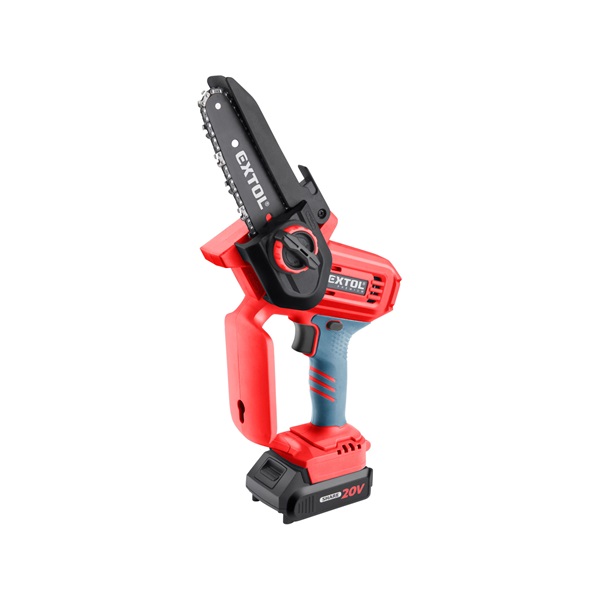 EXTOL PREMIUM akkus láncfűrészgép egykezes, Share20V, 20V, Li-ion, 155 mm [ 8891922 ]