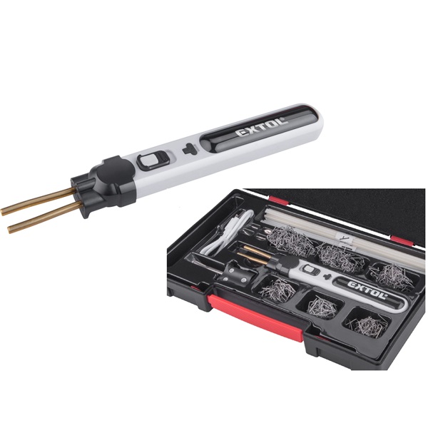 EXTOL PREMIUM akkus műanyag hegesztő- és kapcsozógép, 4V, 2000 mAh Li-ion akku [ 8891505 ]