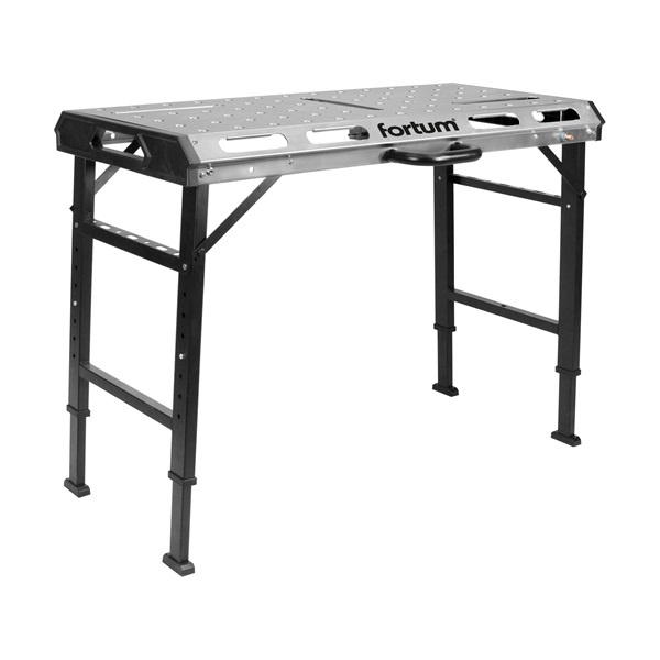 FORTUM hordozható hegesztő pad, állítható, összecsukható; magasság: 705 - 930 mm [ 4759970 ]