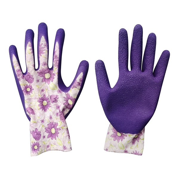 EXTOL LADY kerti kesztyű, virágmintás, poliészter, méret: 8` latexbe mártott teny. és ujjhegy., gumírozott mandzsetta, Extol Lady [ 8856665 ]